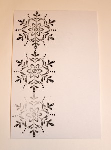 rauhallinen itsetehty joulukortti