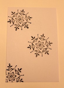 mustavalkoinen joulukortti