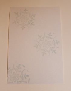 hiutaleet joulukortissa